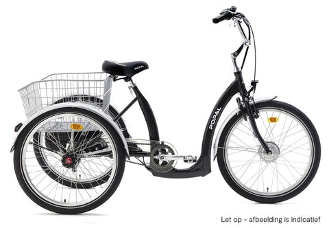 Dreirad E Luxus 24 Zoll E-Bike Schwarz